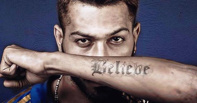 Hardik Pandya Believe Tattoo (Left Arm)